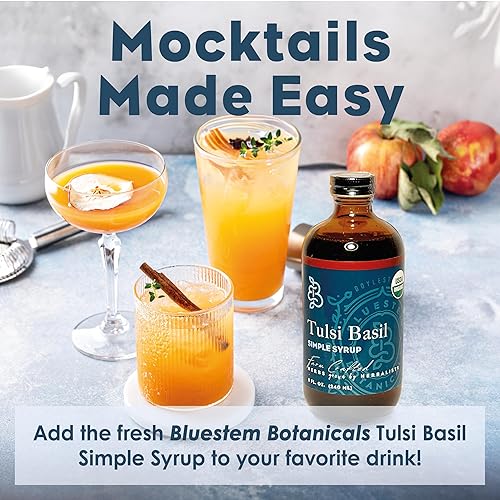 Miniatura 11 de Bluestem Botanicals Jarabe simple de romero orgánico, 8 onzas, mezclador de cóctel y cola sin alcohol para bebidas, sin alcohol