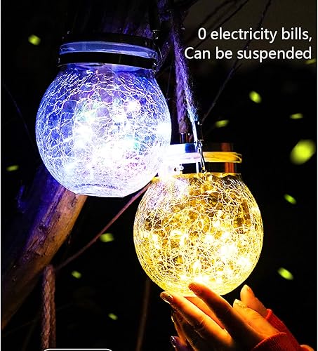 Miniatura 3 de JIXAW Farol solar, faroles solares de Navidad para exteriores con 30 LED impermeables, decoración de jardín, luces solares decorativas para