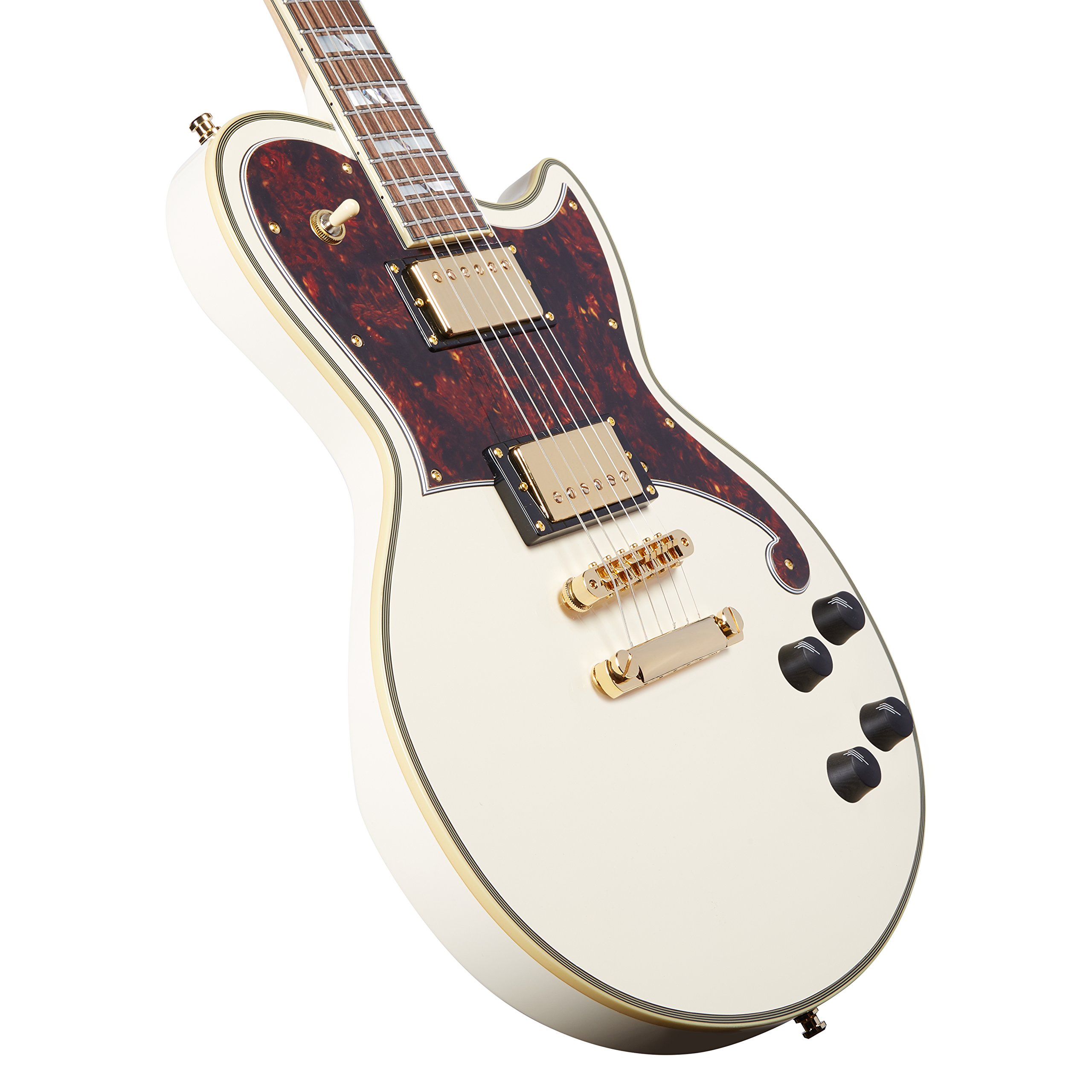 D'Angelico Deluxe Atlantic Electric Guitar - Vintage White