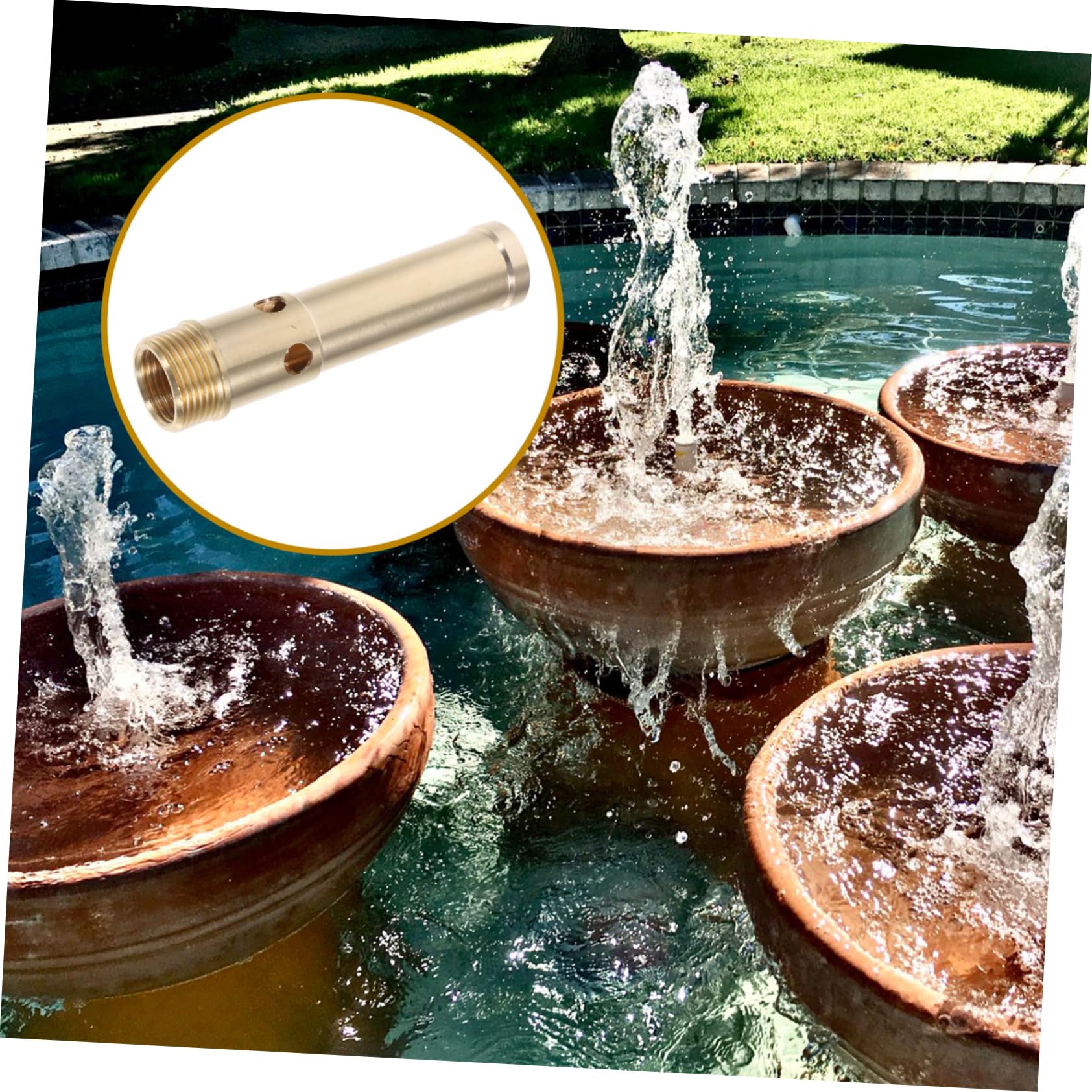 Levemolo Elegant Water Fountain Nozzle Pond Fountain Head Oxygenating Sprayer for Garden Pond