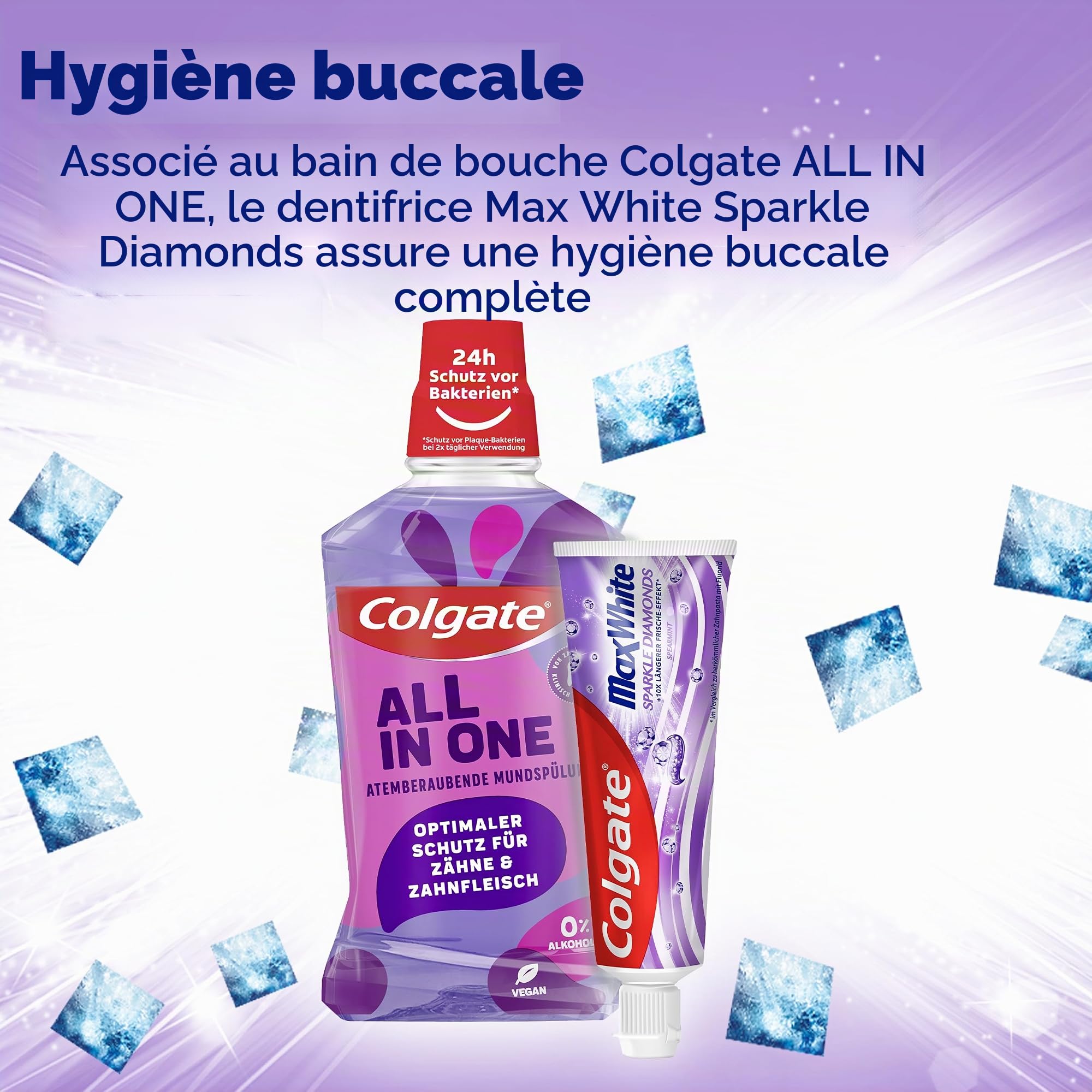 Colgate Max White Sparkle Diamonds Dentifrice 12 x 75 ml – Blanchiment des dents idéal pour des dents plus lisses et plus blanches – Restaure le blanchiment naturel des dents et rafraîchit l'haleine