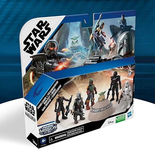 Miniatura 2 de STAR WARS Mission Fleet, juego de figuras de acción Mandalorian a escala de 2.5 pulgadas con 6 figuras y 8 accesorios, juguetes para niños y niñas