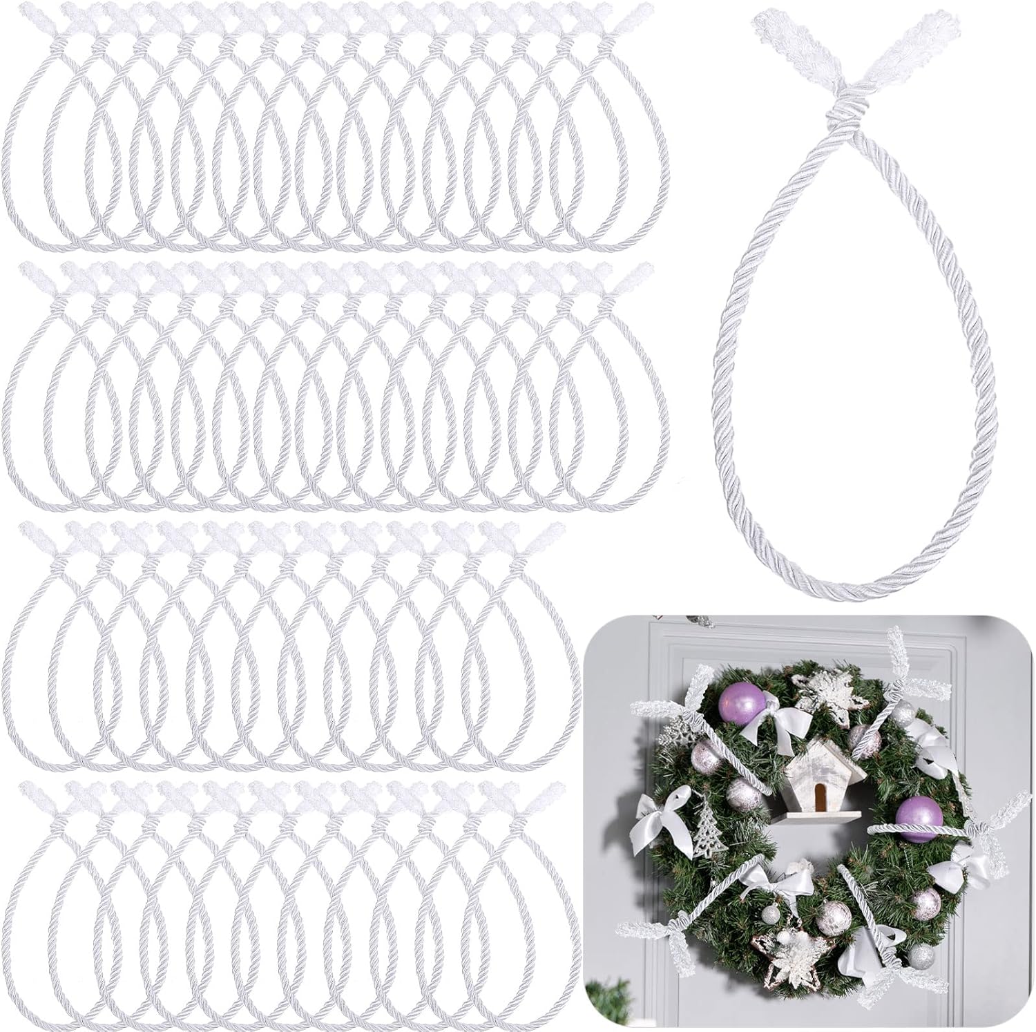 20 Inches Christmas Garland Ties Christmas Decorative Twist