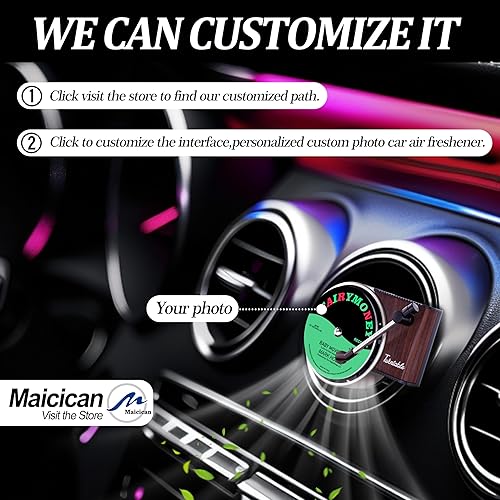 Miniatura 2 de Maicican Clip de ventilación personalizable para ambientador de automóvil, 12 unidades, cubierta de álbum de cantante pop, forma de tocadiscos,