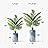 SIGNWIN Areca Palm Tree with Blue & Tan Watercolor Granite Effect Vase Geometric Rocky Minimalism Zen Relax/Calm Multicolor Ultra for Living Room, Bedroom, Office - X-Large 5 Feet (60")