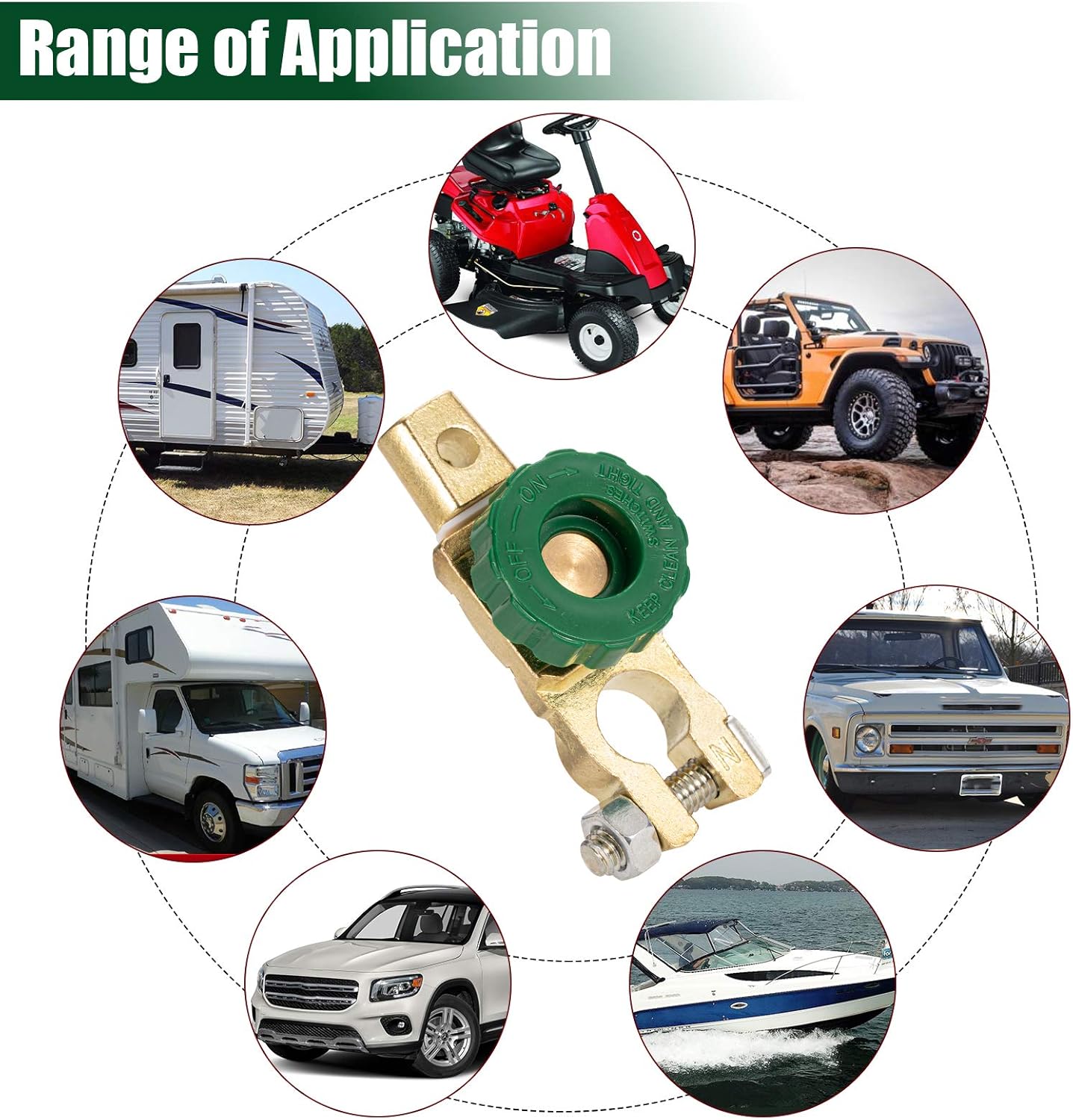 CZC AUTO Battery Quick Disconnect Switch Top Post Switch Cut/Shut Off Switch Battery Master Isolator Switch for Boat Car Truck RV Camper Tractor Vehicles : Automotive