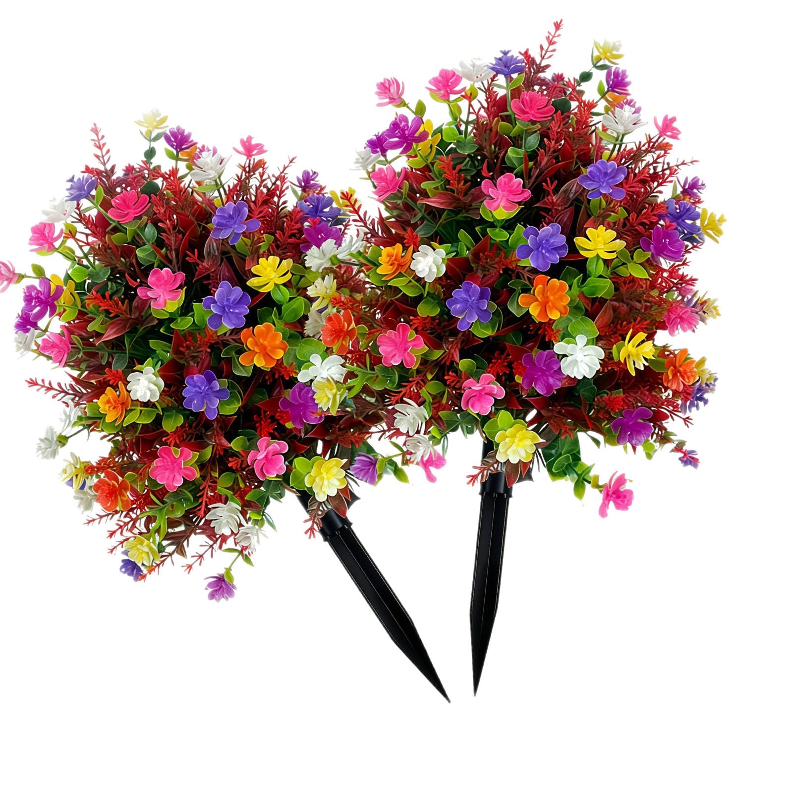Oxxggkao Realistic Tea Plant and Foliage Arrangement with Sturdy Ground Stake for Garden Decor Gardening Lovers