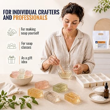 1 kg Super Clear Transparent Melt and Pour Soap Base, SLS Free