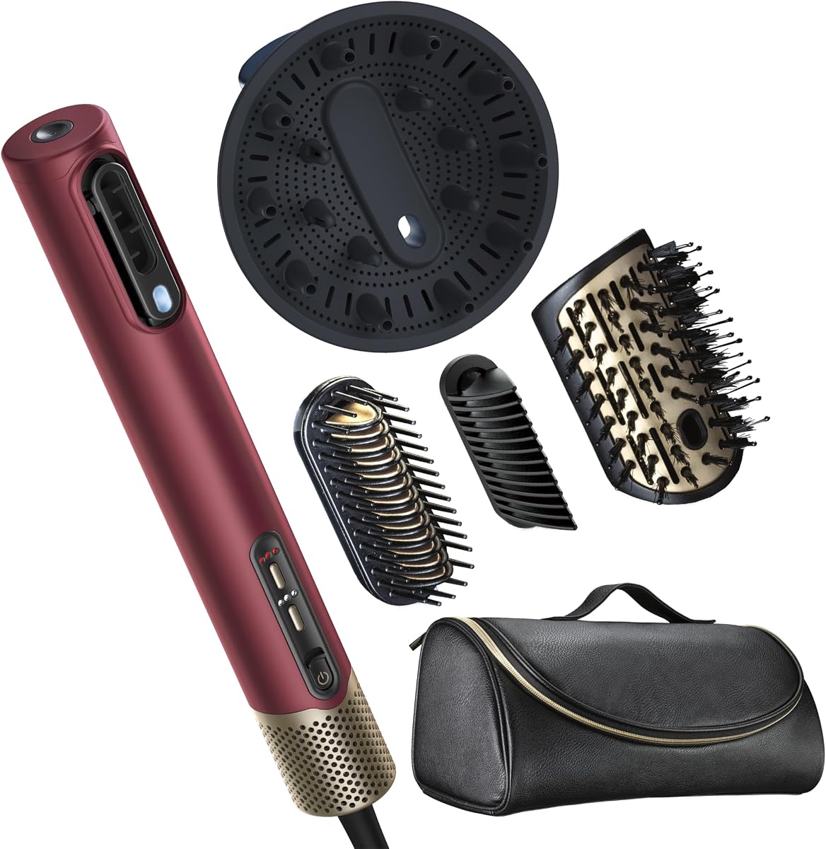 Conair DigitalAire Styling System, 4-in-1 Drying & Styling, 1600W | All-in-one diffuser hair dryer, hair straightener, detangling attachment, and volumizing brush with heat up to 255°F