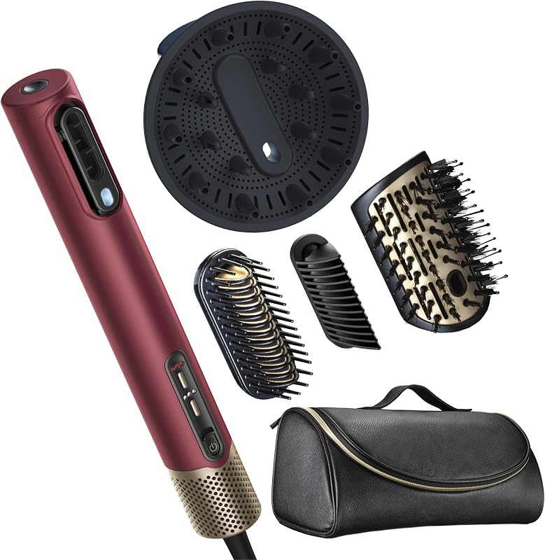 Conair DigitalAire Styling System, 4-in-1 Drying & Styling, 1600W | All-in-one diffuser hair dryer, hair straightener, detangling attachment, and volumizing brush with heat up to 255°F
