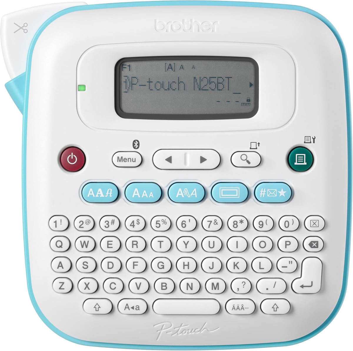 P-Touch PT-N25BT Etiquetadora personal conectada, Bluetooth, aplicación Design&Print2, portátil, portátil e imprime con cintas de etiquetas de color P-Touch Btag½” (12 mm) de ancho
