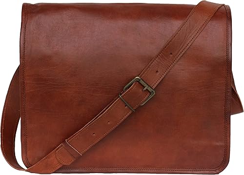 13 "bolso de mensajero de cuero portátil caso oficina maletín regalo para los hombres ordenador angustiado bolso de hombro