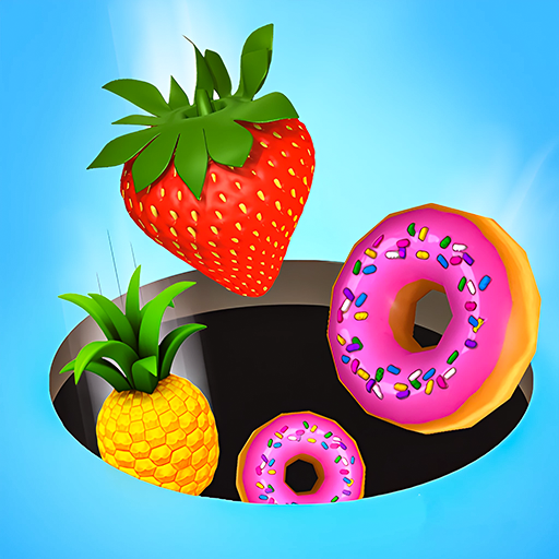 Food Frenzy Black Hole Master: Hungry Hole Food Swallow & Collect Challenge