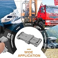 Vista 6 de Ip68 Impermeable 50 amperios 6-8 calibre Conector de Cable de Batería para Conexión/Desconexión Rápida, Kit de Conector de Cable de Puente