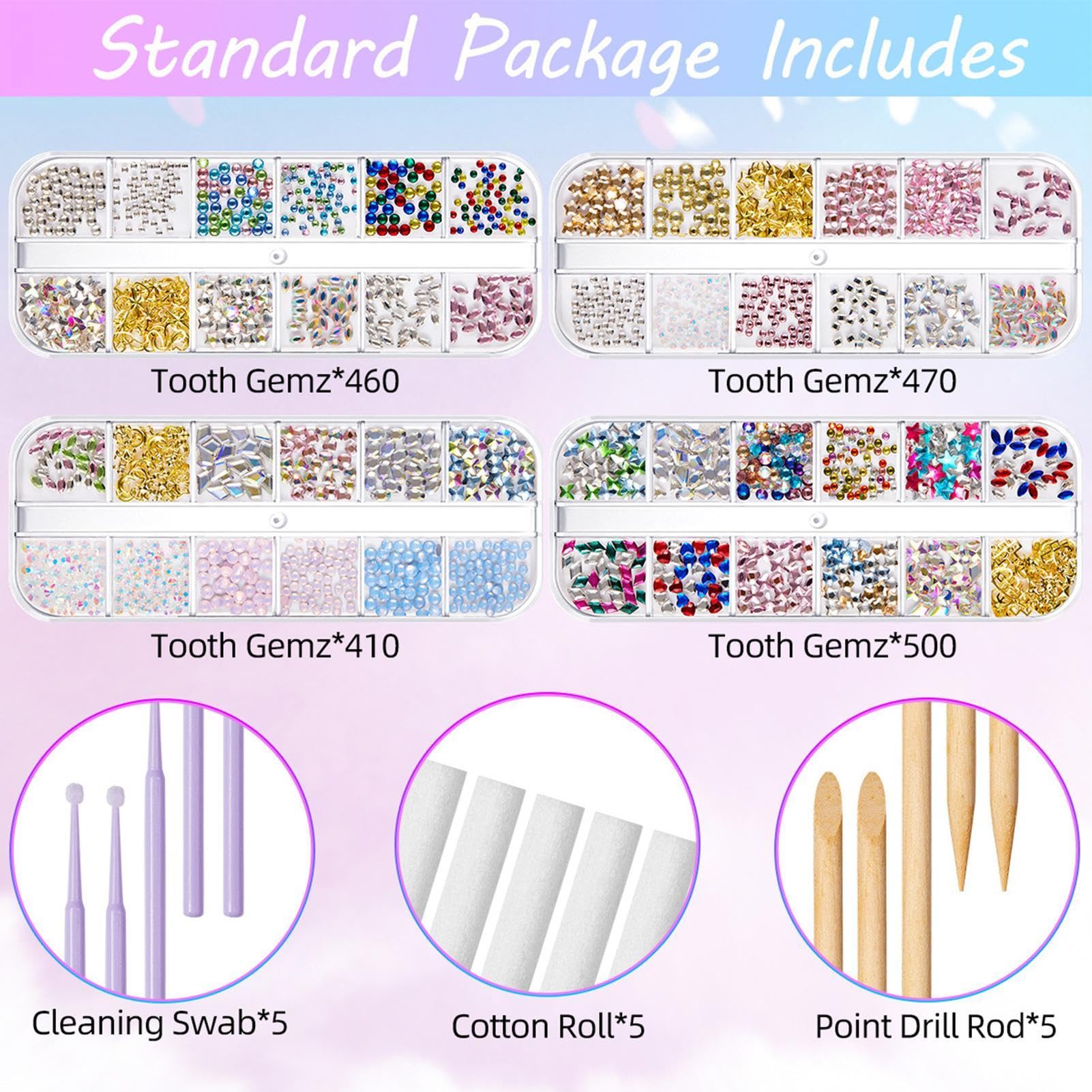 Amazon.co.jp: Ruzimiv 歯のクリスタルキット、歯の宝石セット