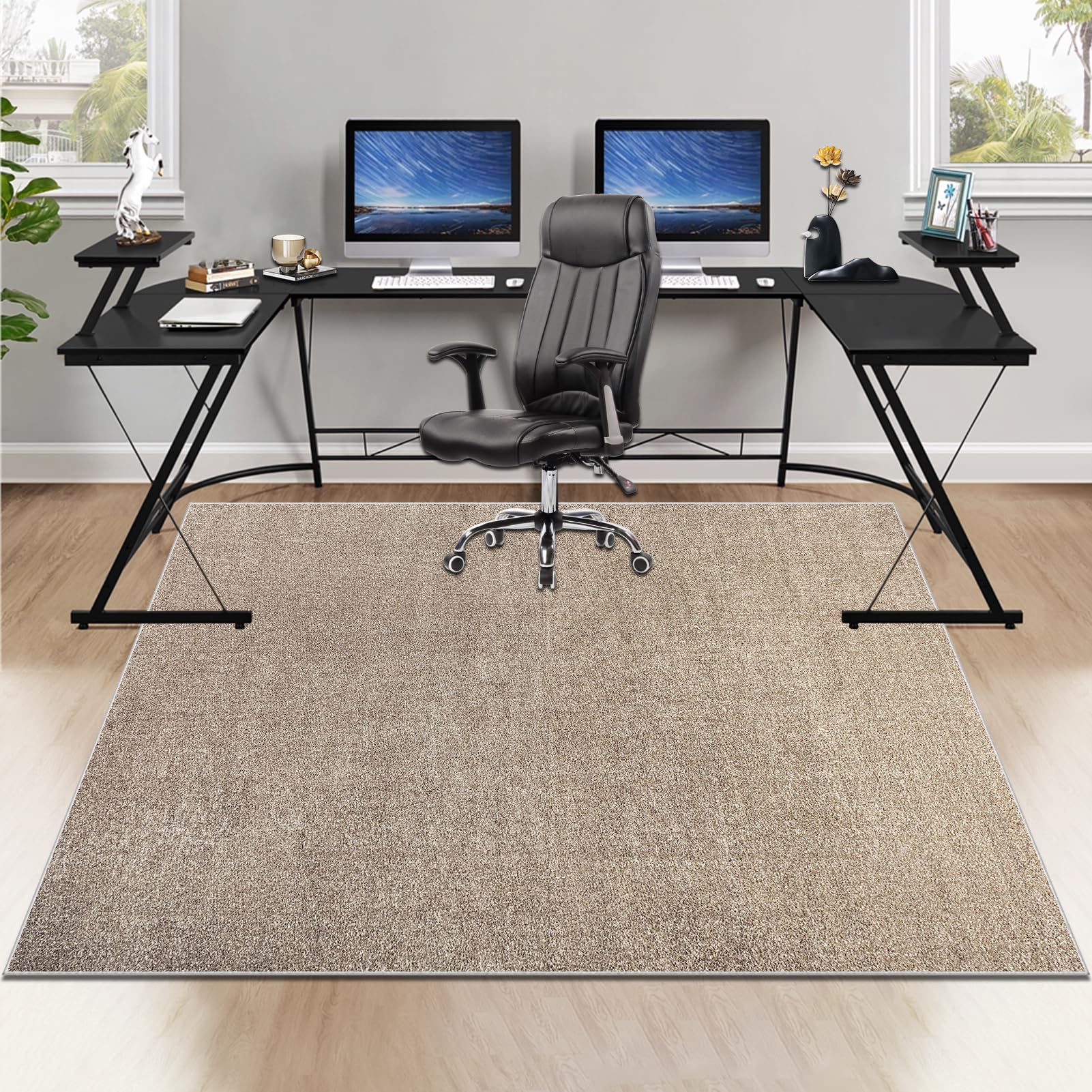 Office Chair Mat for Carpeted Floor Desk Chair Mat for Hardwood Floor Computer Gaming Chair Mat Rectangle Floor Desk Mat Non-slip Carpet Protectors Chair Mat for Home and Office Chairmat 150 x 200 cm