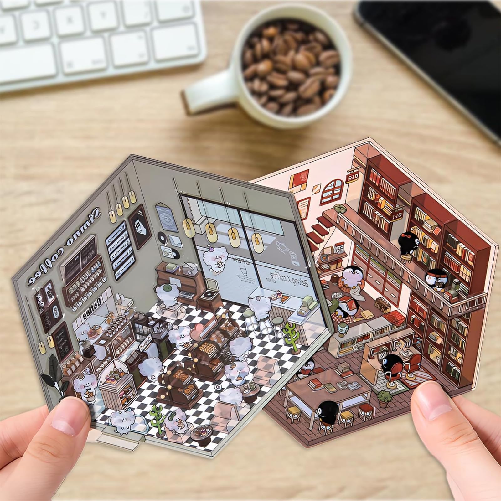 24 Sets 3D Sticker Scene DIY Sticker Therapy 3D House