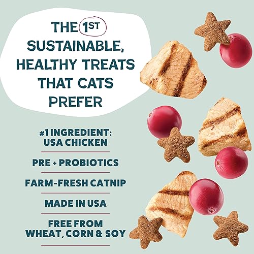 Miniatura 3 de Shameless Pets Crunchy Cat Treats - Golosinas para gatos con apoyo digestivo, golosinas naturales para gatitos con pollo real, aperitivos felinos