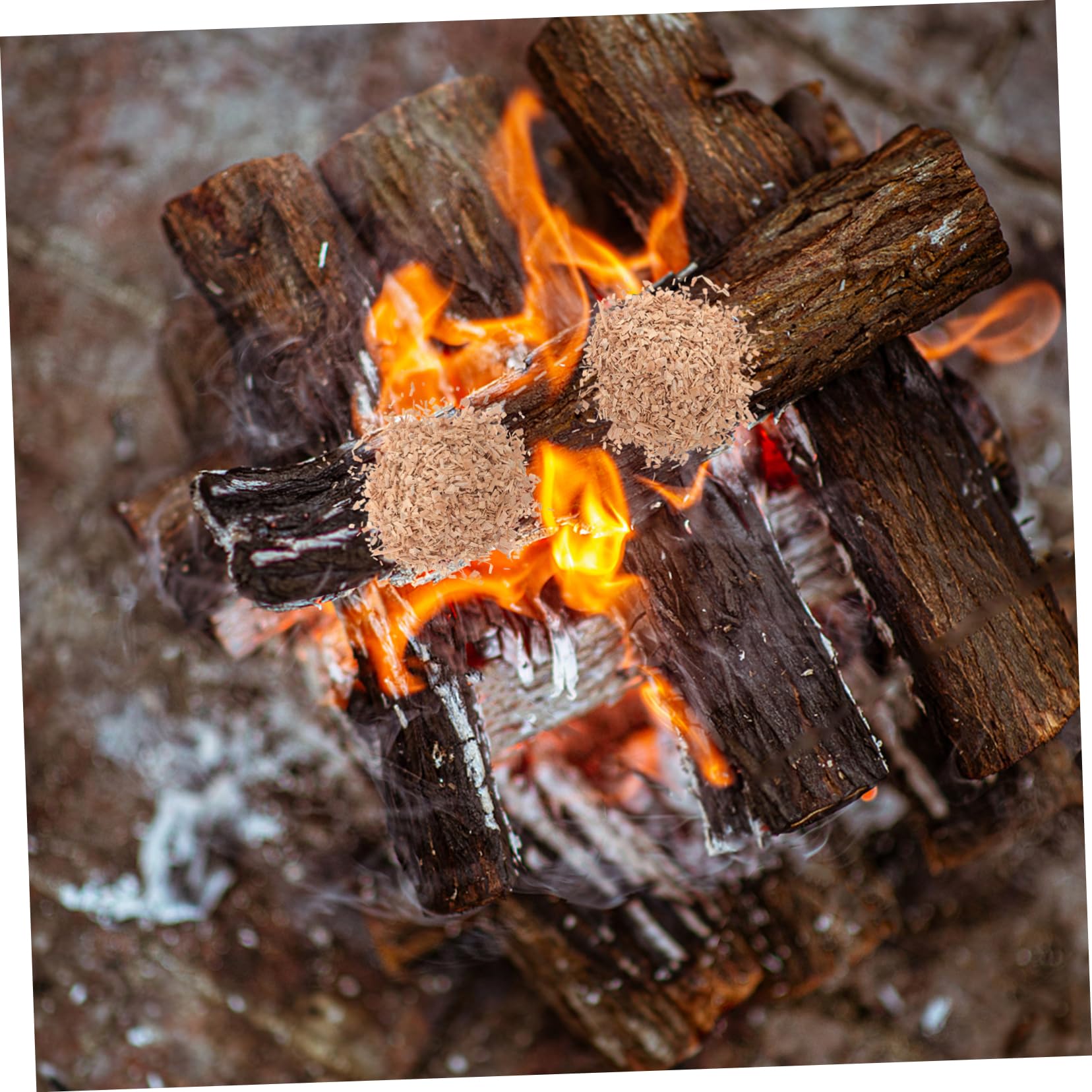 Kisangel Trucioli di Legno di Hickory e Barbecue 1 Sacchetto Affumicatura | Grado Professionale, Uso Versatile, Sapore Affumicato Intenso, per Bistecche e Brisket All’aperto