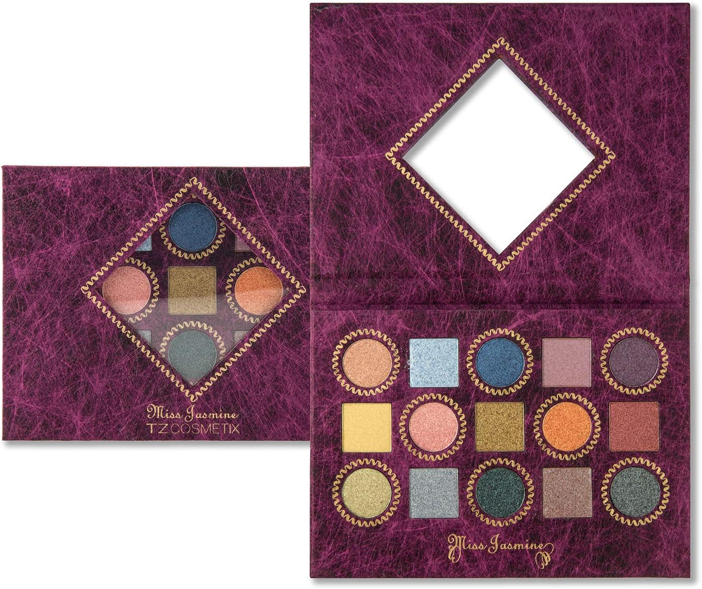 Miss Jasmine 15 Shades Eyeshadow Palette - with ALL Shimmer and Duochrome Effects Makeup Kits - High Pigmented Professional Cosmetics with Wonderful Packaging JSM-15