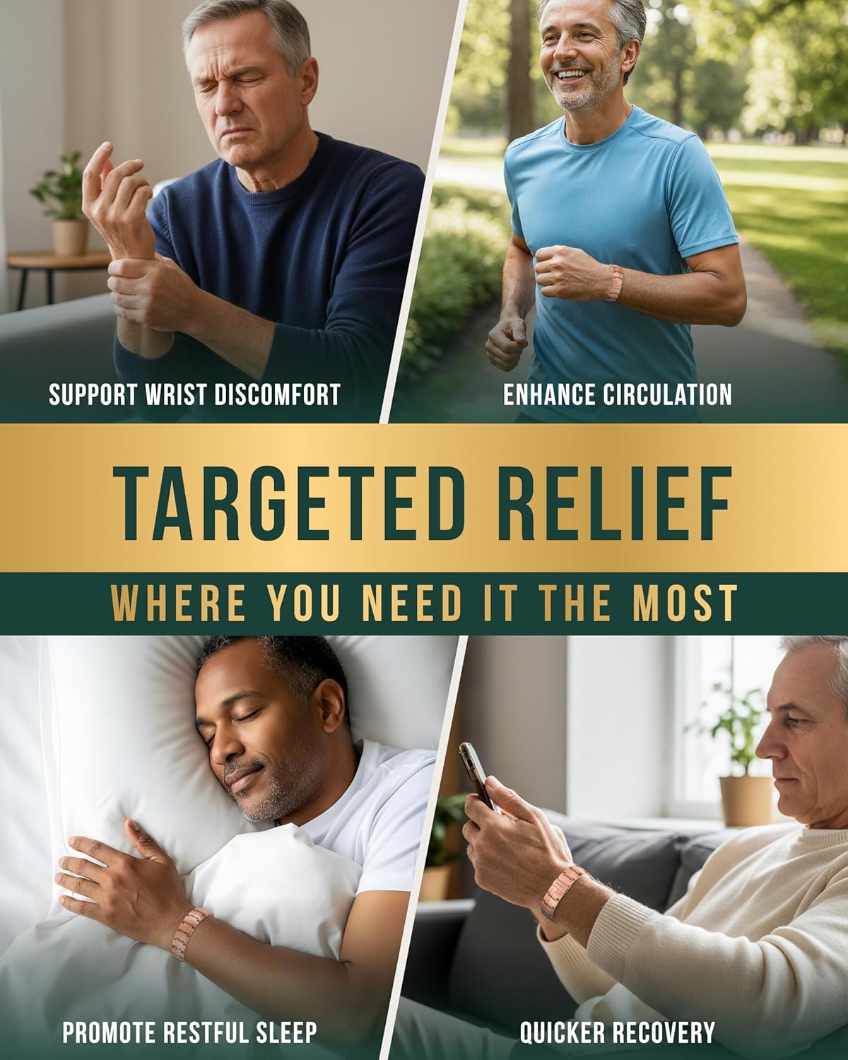 MagnetRX® 3X Strength Copper Bracelet – 99.9% Pure Copper Bracelets for Men with Magnets – Premium Fold-Over Clasp and Adjustable Bracelet Length with Included Sizing Tool (Legacy) - Image 7