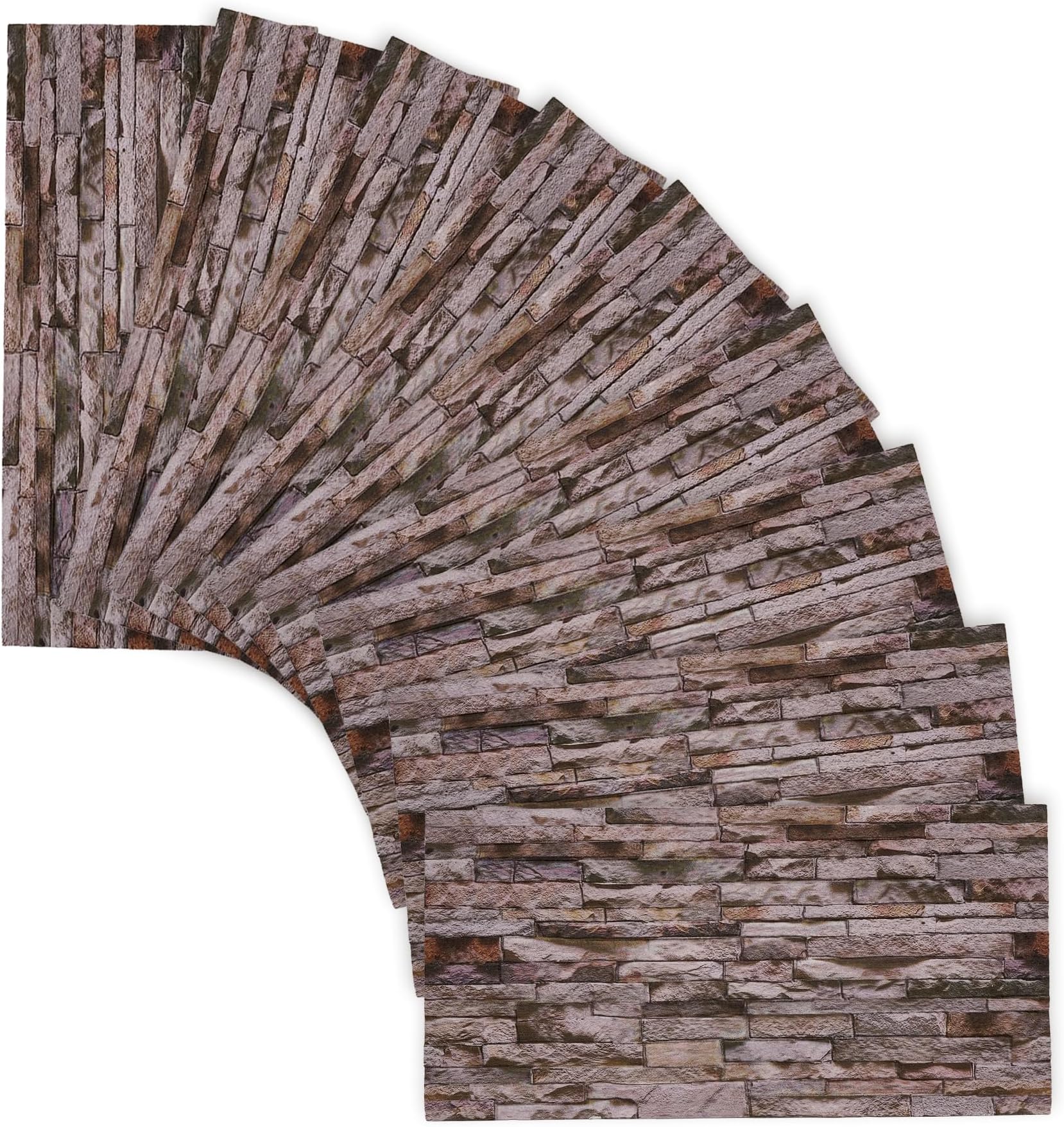 3D Faux Brick Wall Panels – Lightweight Styrofoam Cladding for Interior & Exterior Use | DIY Decorative Panels | 9 Pack (40"x20") | Ideal for Living Room, Kitchen, Outdoor Walls Gemstone