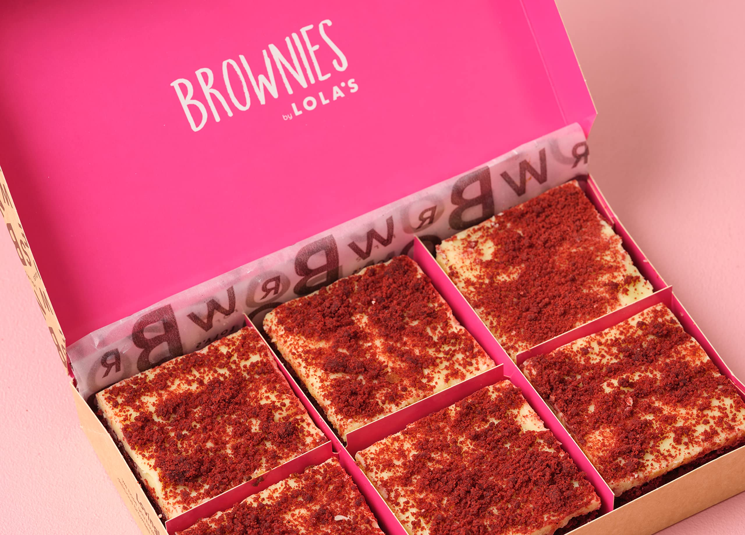Buy Lola's Cupcakes Red Velvet Brownie Box of 6 Experience our