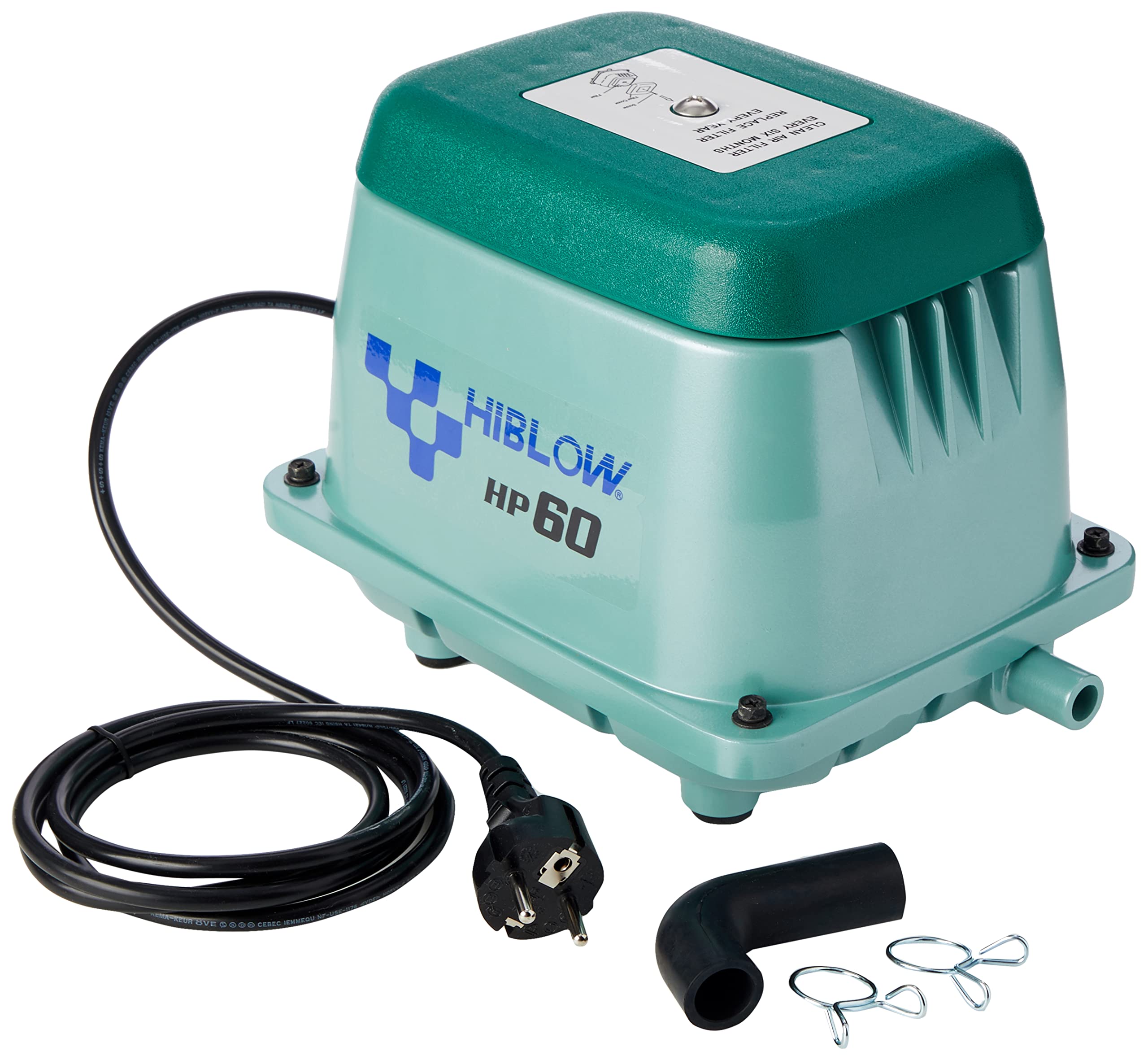 HiBlow Luftpumpe HP-60 60l/min bei 1,3m, Ausgang 18mm, 51 Watt