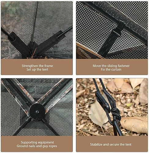 Miniatura 6 de Panoramic Backpacking Tent Fiberglass Poles Enhanced Privacy Features Perfect for Couples Small Groups Quick Privacy Tent