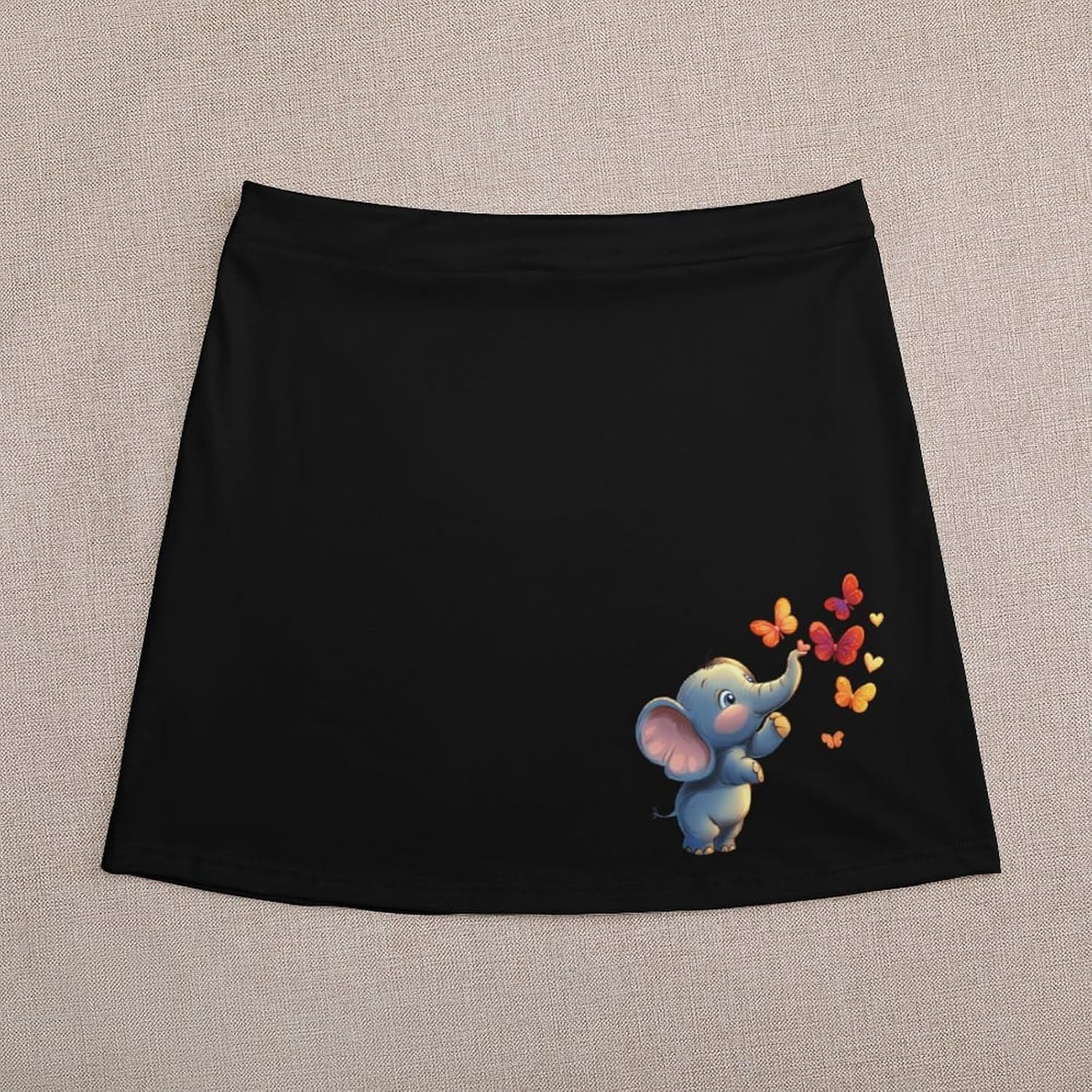 Butterfly Elephant Skorts for Women Mini A-line Skirt Casual Tennis Golf Short Skirts