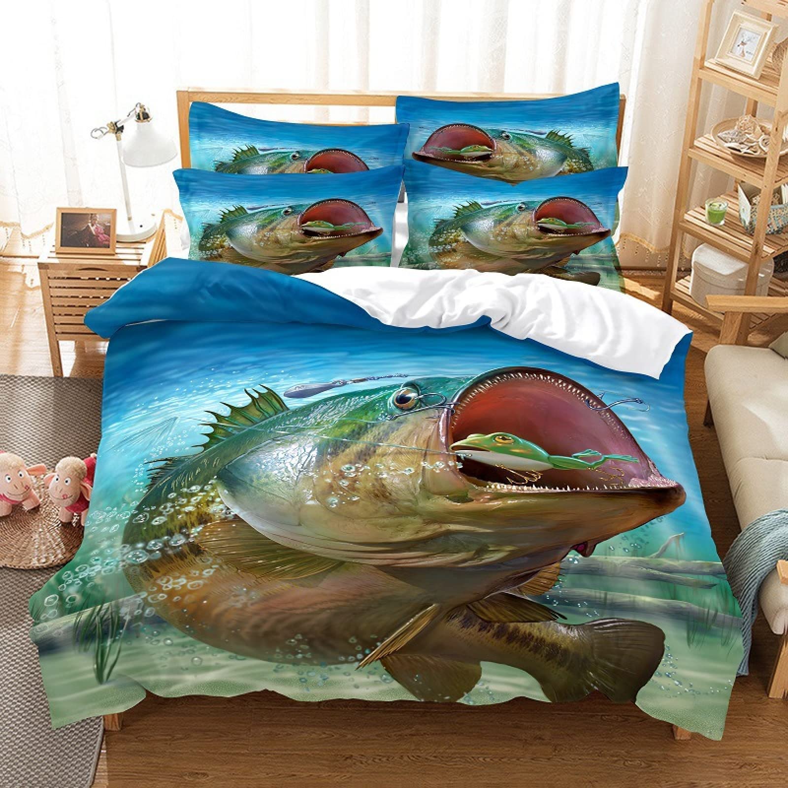 Nautical Compass Eenpersoons Dekbedovertrek Set voor Kinderen, Luxe Zachte Microvezel Beddengoed Set, 1 Dekbedovertrek 135x200 cm met Rits en 1