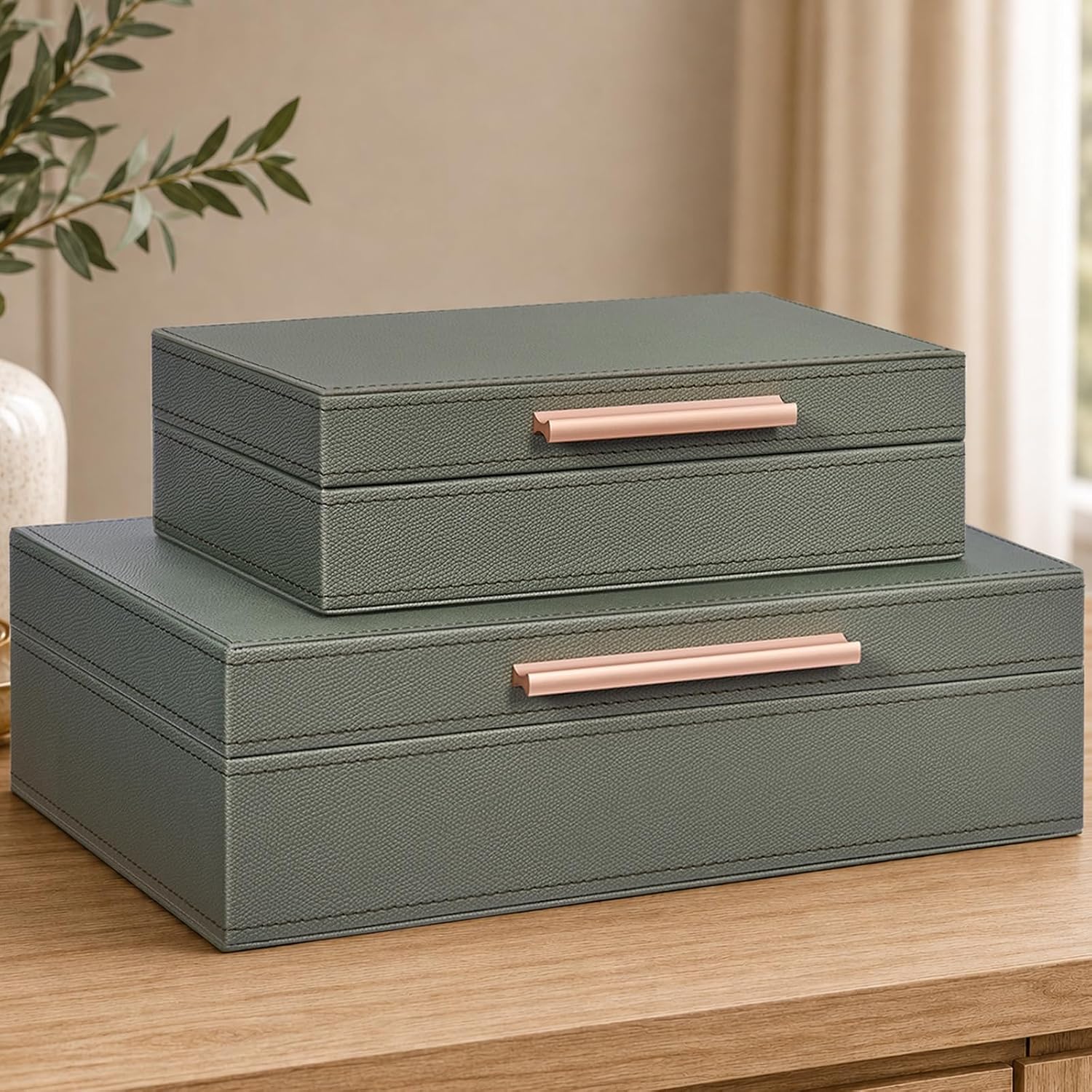 Decorative Box, Decorative Boxes with Lids 2-Set, Memory Box for Keepsakes