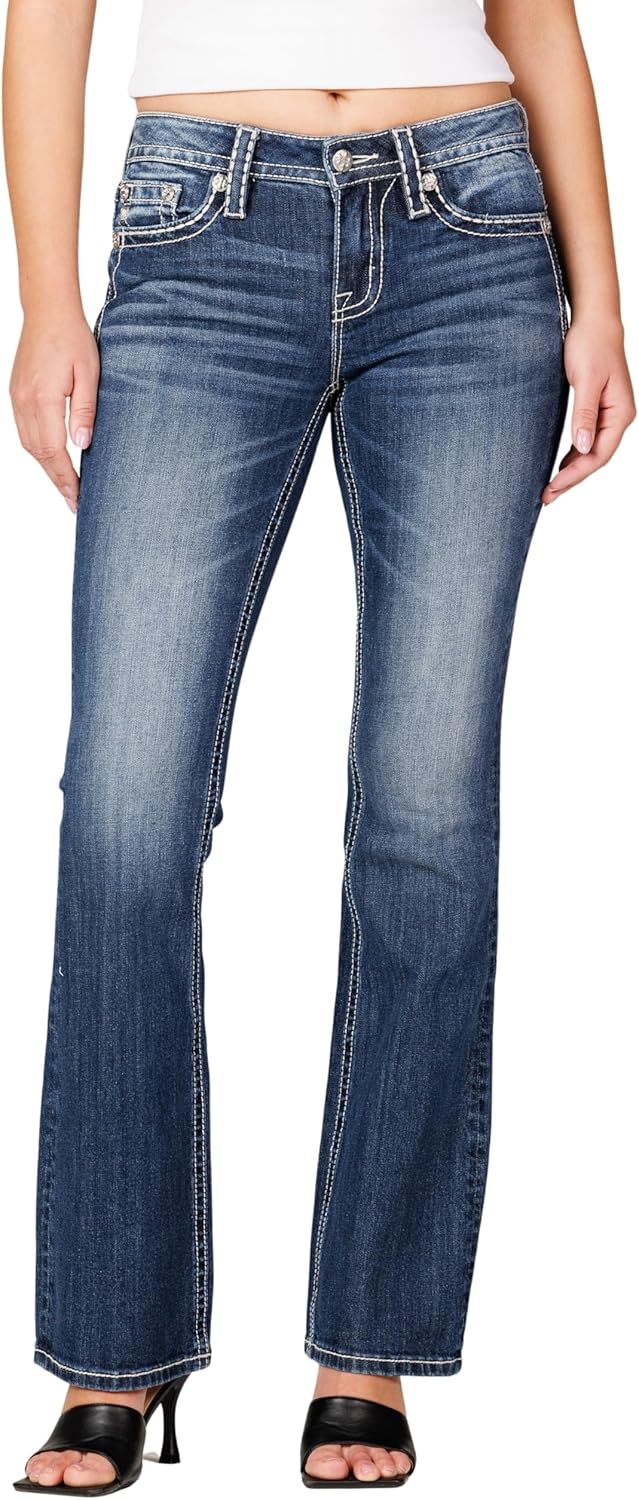 Miss Me Women's Heaven Sent Mid-Rise Bootcut Jeans - Image 2