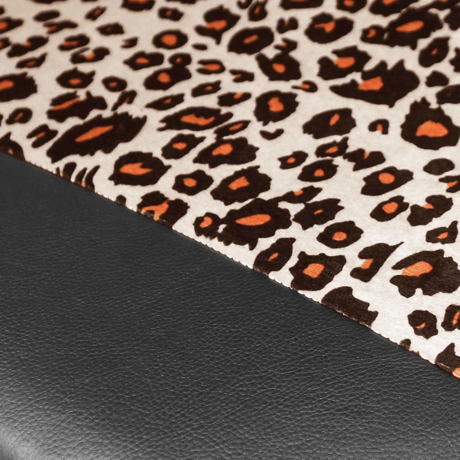 AUTOFAN Universal Fit Front Car Seat Covers (2-Pack) – Premium PU Leather with Leopard Print Design, Airbag Compatible, Easy Installation, Stylish Interior Upgrade for Cars & SUVs