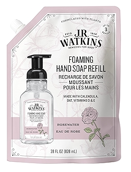 J.R. Watkins 玫瑰水泡沫洗手液补充装