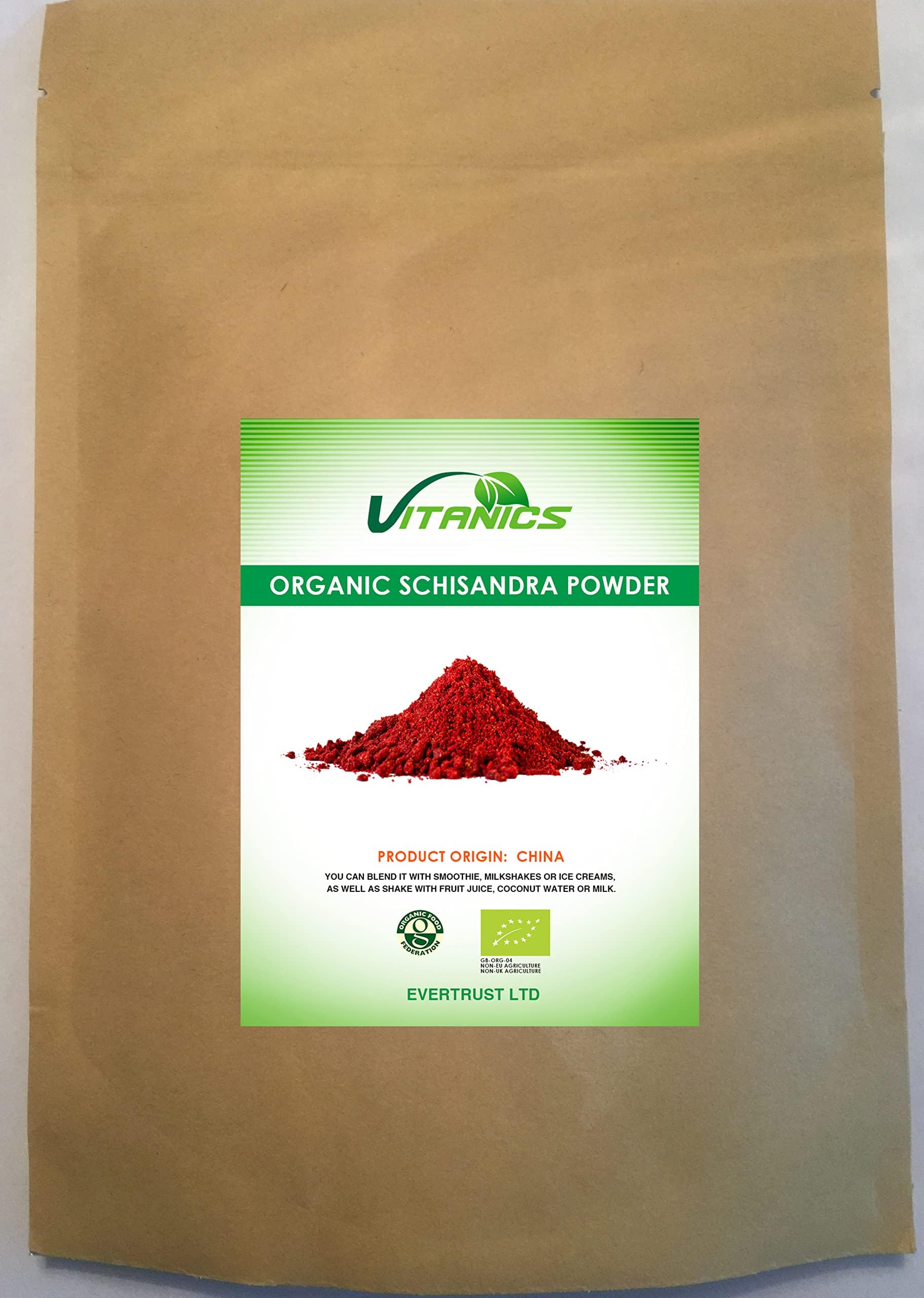 Organic Schisandra (Wu Wei Zi) Powder (125g)