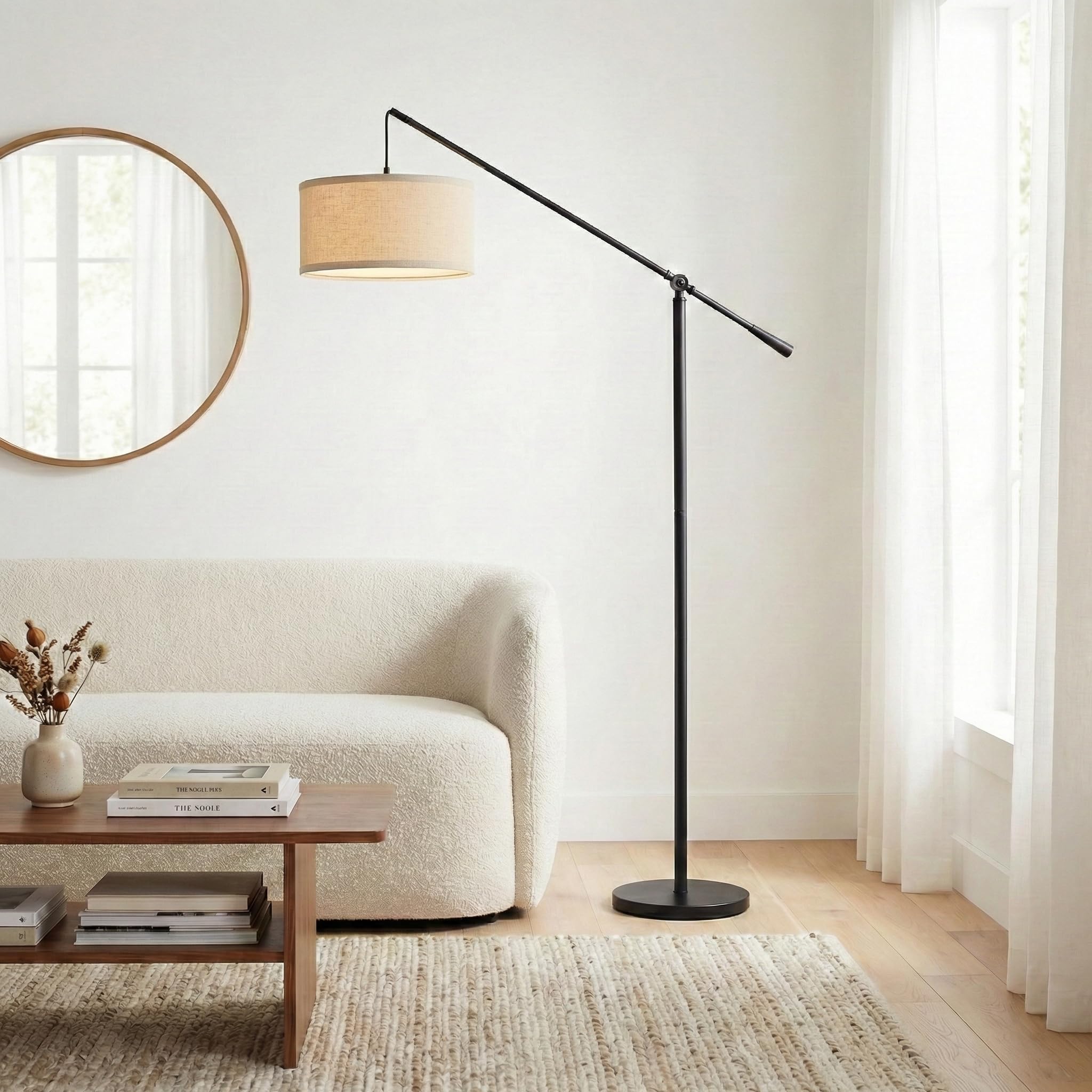 Brightech Hudson 2 - LED Floor lamp, Tall Lamp with Sturdy Base