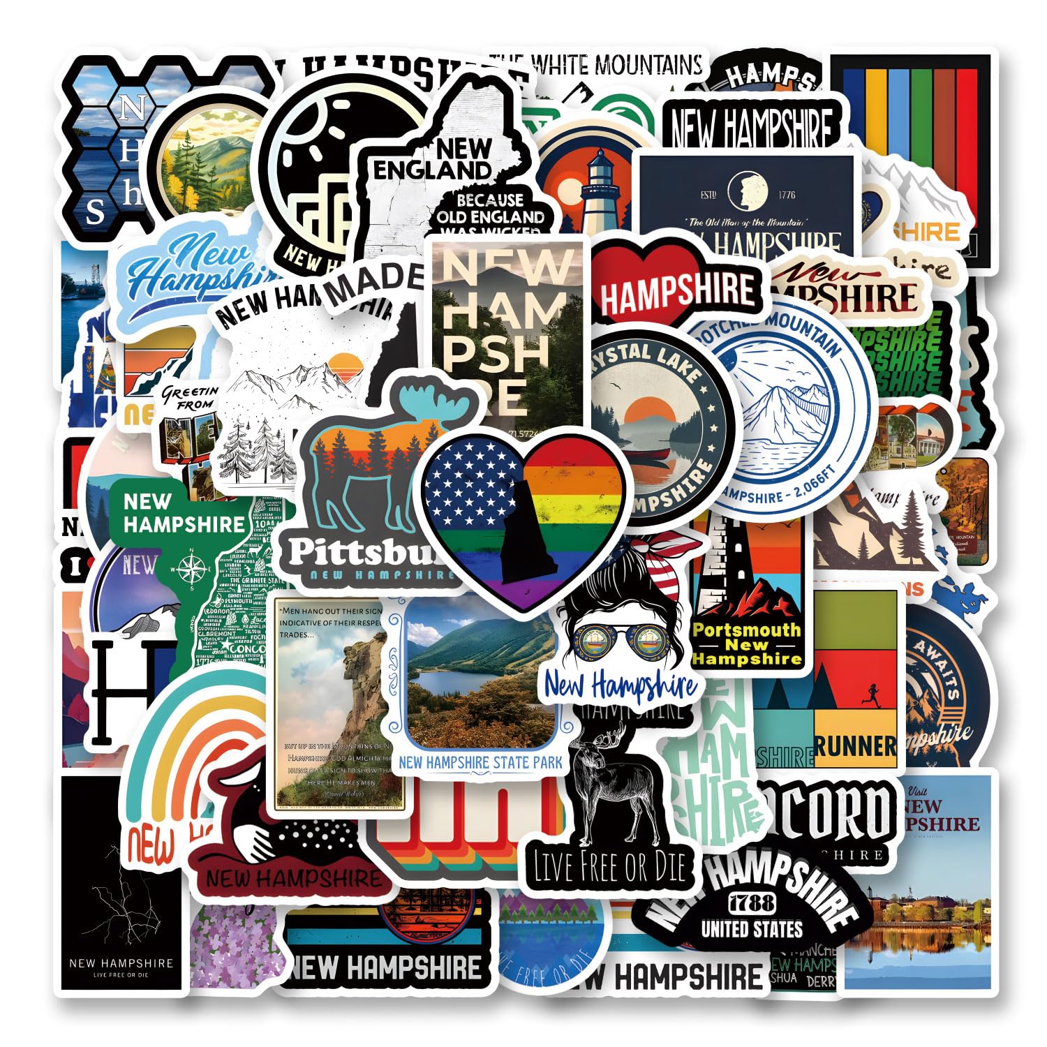62-Piece Joshua Tree Aesthetic Vinyl Sticker Pack - Waterproof Decals For Laptops, Water Bottles, Skateboards & More - View #2