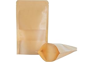 LZLPACKING Kraft Stand Up Pouches Bags of 100
