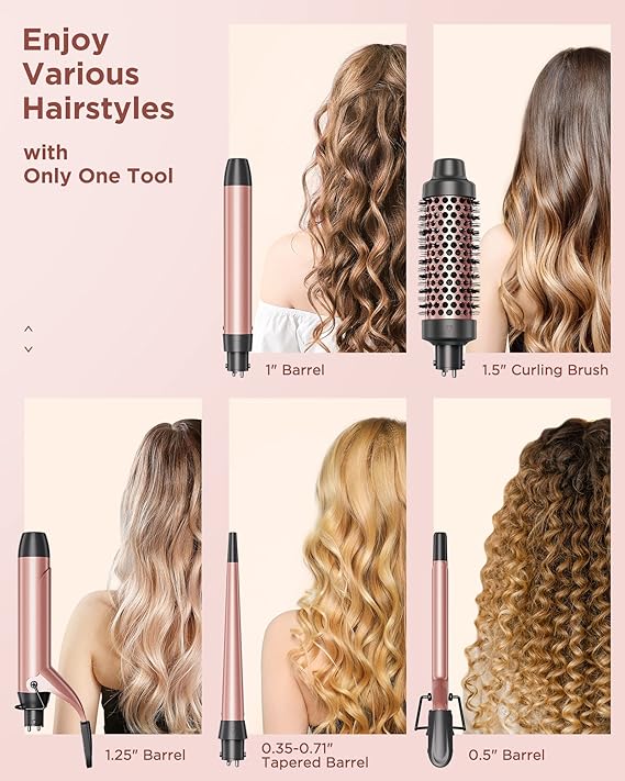  5 in 1 Curling Iron Set 