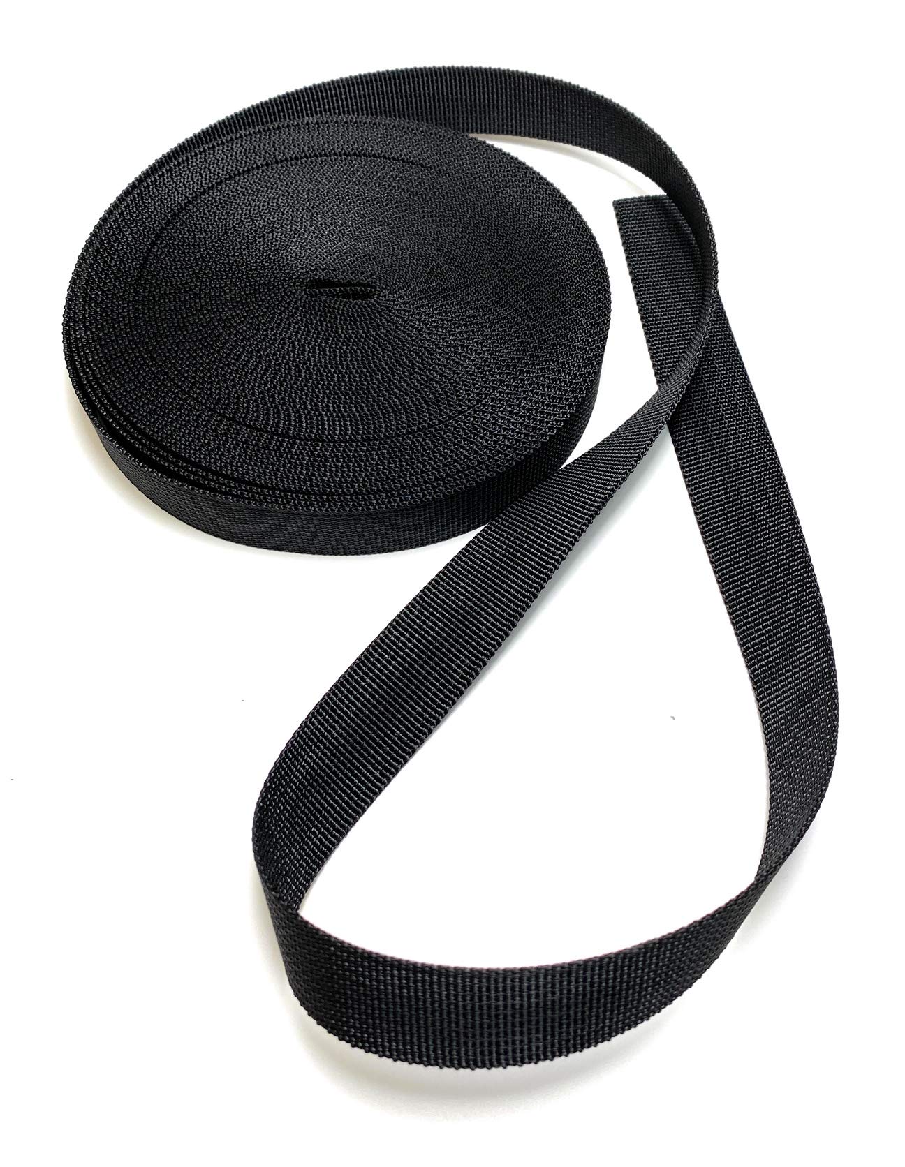 Correa de nailon negro de polipropileno 25 mm x 10 m