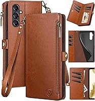 Vista 28 de XcaseBar for Samsung Galaxy A14 5G Wallet case with Zipper Credit Card Holder 【RFID Blocking】, Flip Folio Book PU Leather Phone case Shockproof