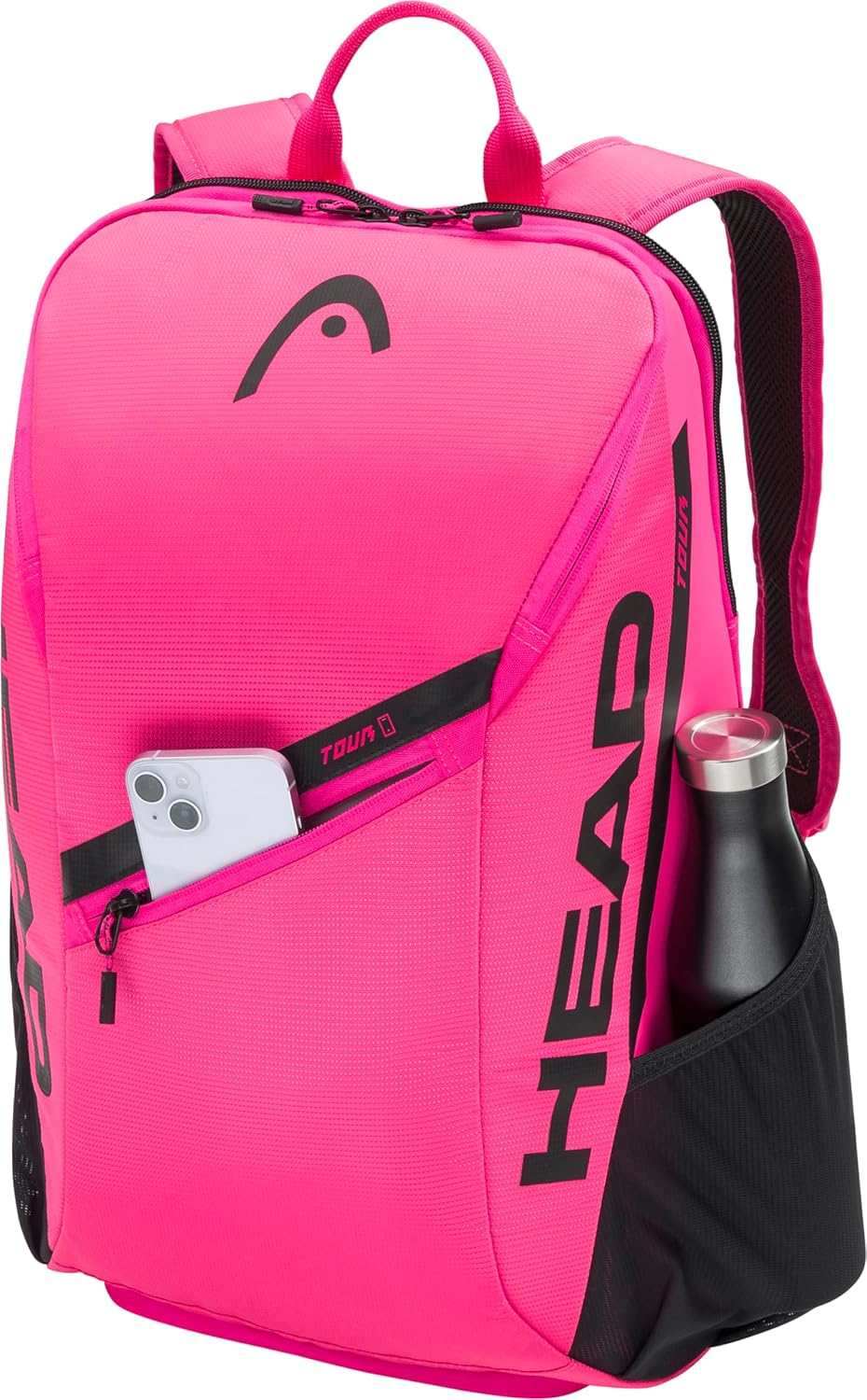 HEAD Tour Tennis Backpack 25L - Holds 2 Racquets, Shoe Compartment, Phone Pocket, Water Bottle & Ball Can Pockets