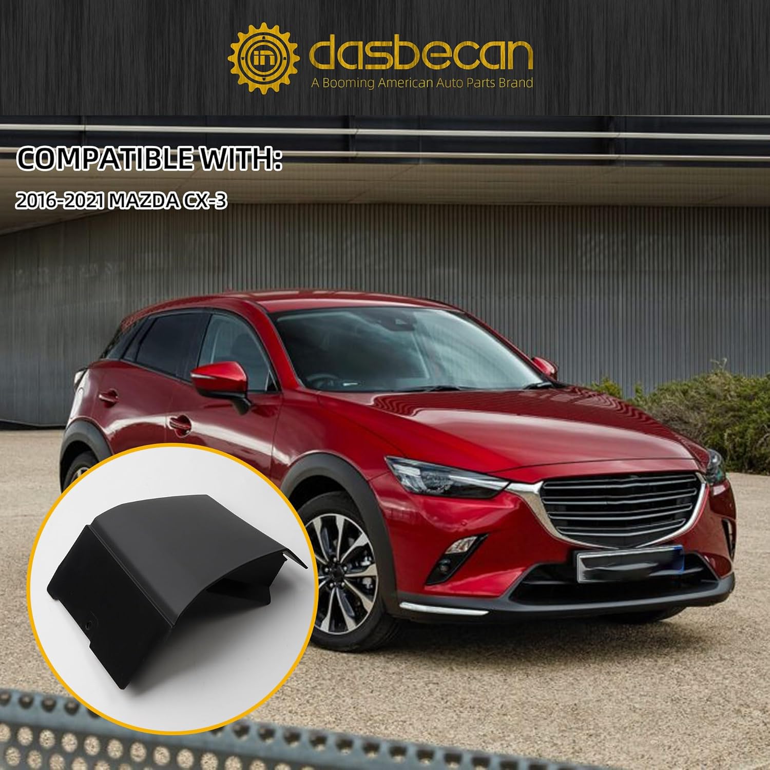 Dasbecan Left Front Lower Molding Trim Compatible with 2016-2021 Mazda CX 3 Door Lower Decorative Protective OEM Panel Replace# D10E-51-PP0C