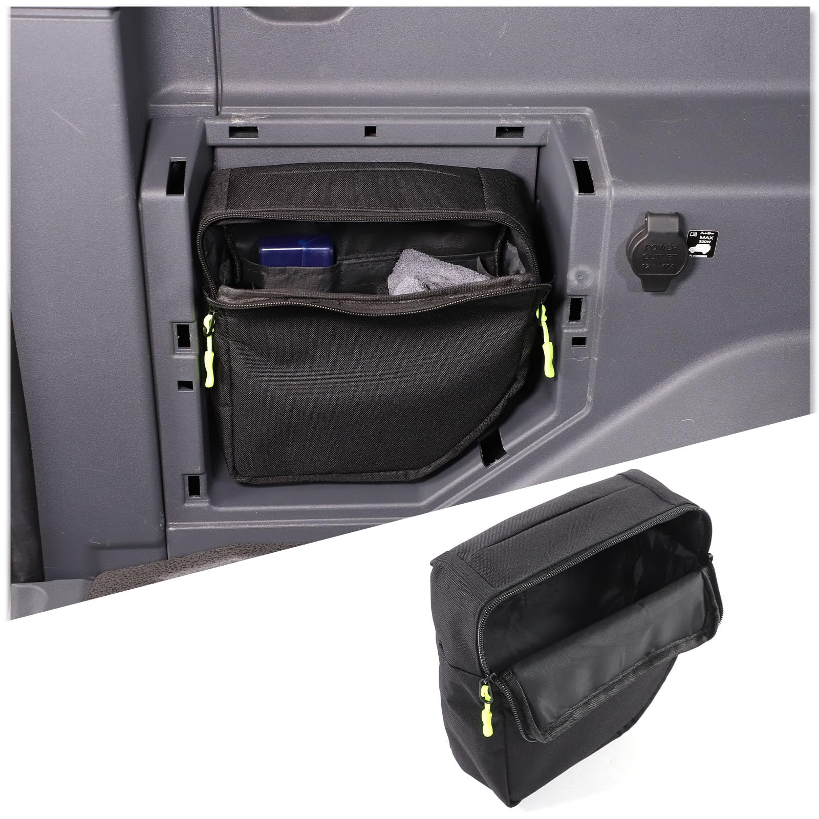 Car Trunk Organizer Compatible with INEOS Grenadier 2020-2024 Black Trunk Left Side Shelf Lock Box Security Locking Storage with Key Interior Accessories