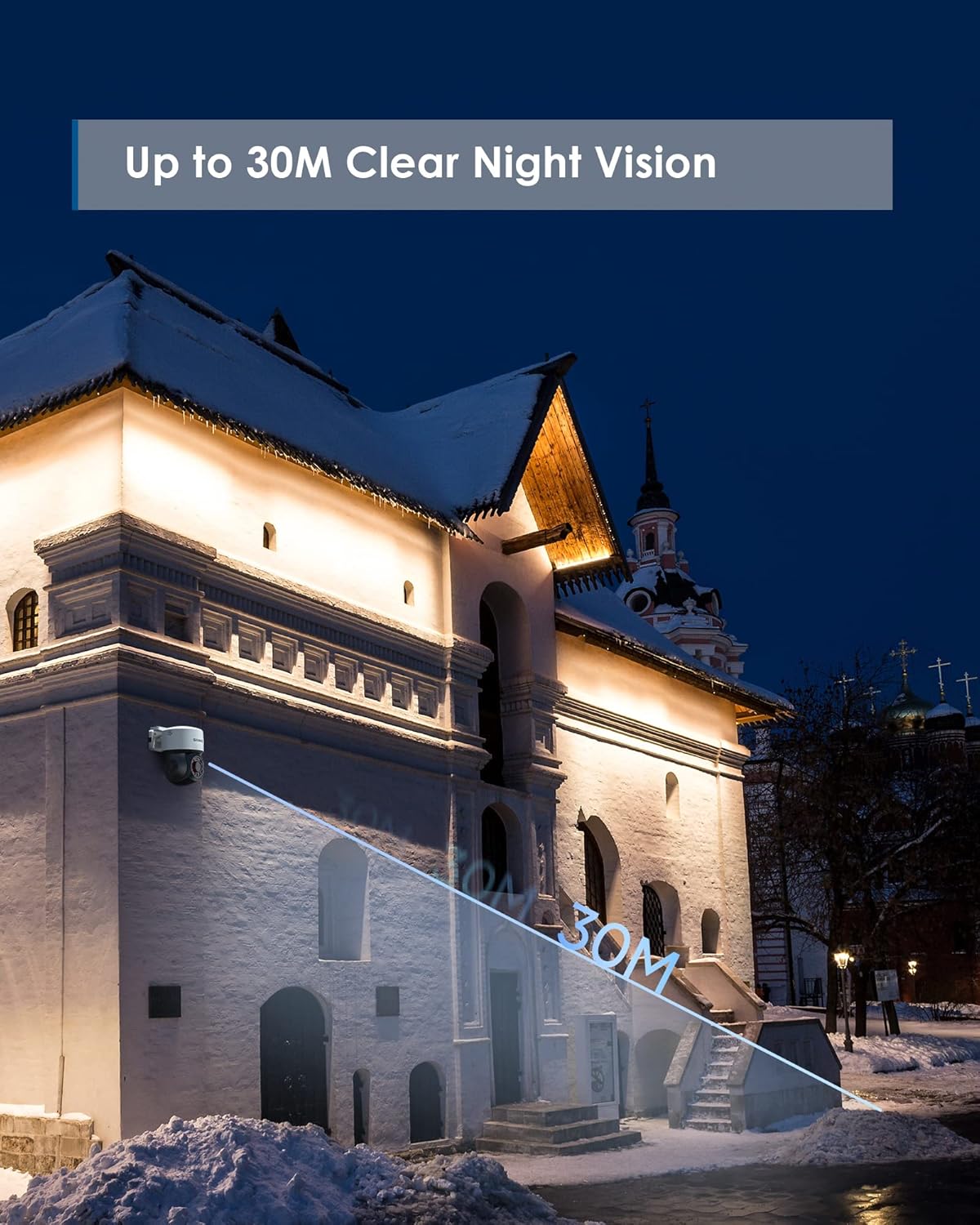 SANNCE 2 Pack 1080P PT Dome Camera, Pan/Tilt Outdoor Security Camera 2MP, 30M Night Vision for Analog CCTV Surveillance System, Remote Access