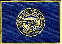 Vista 42 de Parche Bordado de la Bandera del Estado de Minnesota, Emblema MN, Planchado, Versión 2024