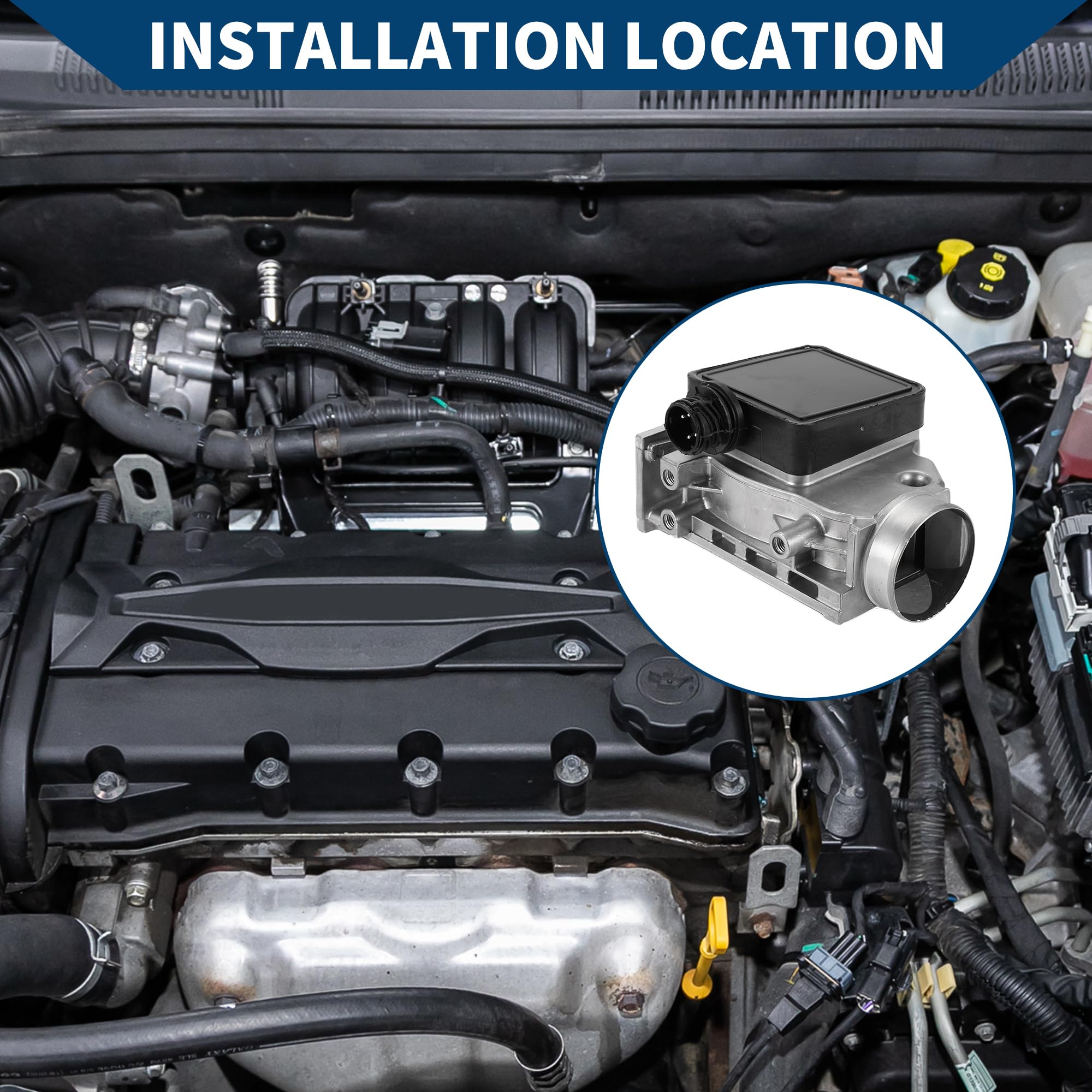 Sensor De Flujo De Aire Masivo Para BMW E36 1 Pc | Color Plateado, Material Plástico Y Metal, 5 Pines, No.13627547975, Para E30 M40 M43, Reemplazo Directo, Duradero