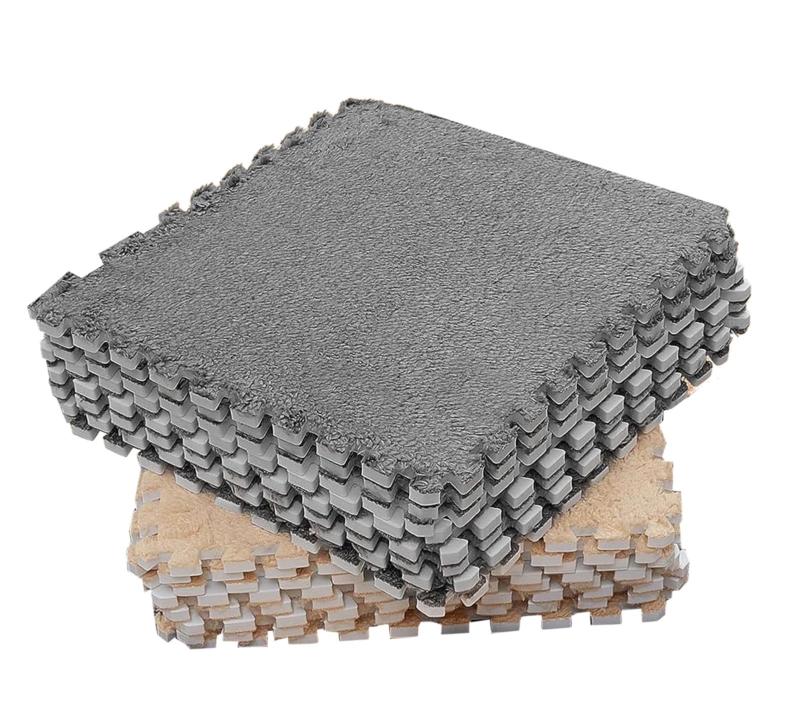10pcs Plush Puzzle Foam Floor Mat (#2)