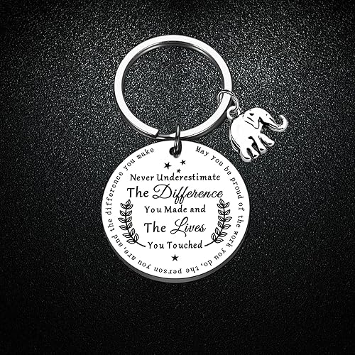 Miniatura 2 de Appreciation Gifts Inspirational Elephant KeychainS Thank You Keyring for Women Teacher Volunteer Employee Gifts